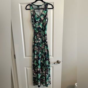 H&M tropical print maxi dress XS